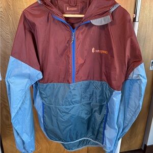 Cotopaxi Maroon and Blue Jacket windbreaker